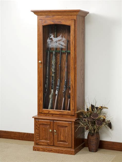 Gun Cabinet Wooden Gun Cabinets Amish Frontier Hardwood 16 Gun