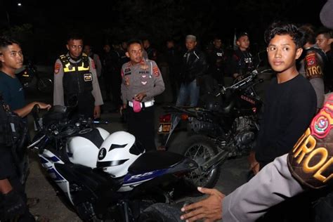 Razia Remaja Balap Liar Di Kendari Puluhan Motor Knalpot Brong