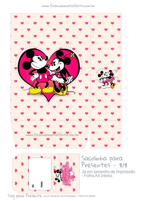 Sacolinha Surpresa Kit Presente Mickey E Minnie Vintage Parte 1