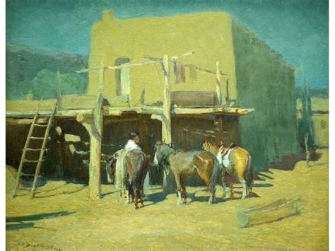 A Bit Of The Pueblo Taos Oscar E Berninghaus 1874 1959 Zaplin