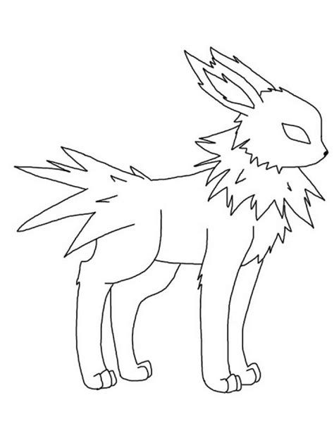 Pokemon Jolteon Coloring Pages Free Printable