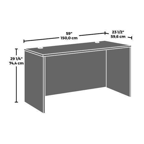 Affirm X Commercial Desk Noble Elm Sauder