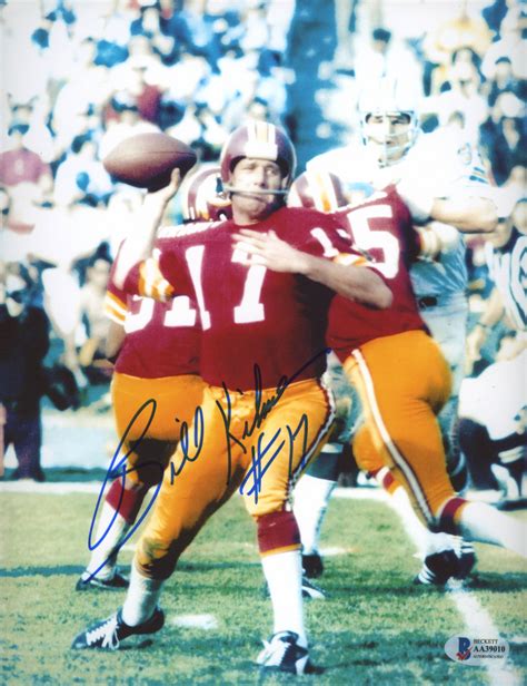 Billy Kilmer Signed Redskins X Photo Beckett Coa Pristine Auction