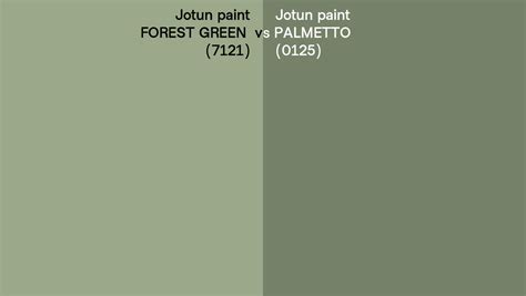 Jotun Paint Forest Green Vs Palmetto Side By Side Comparison