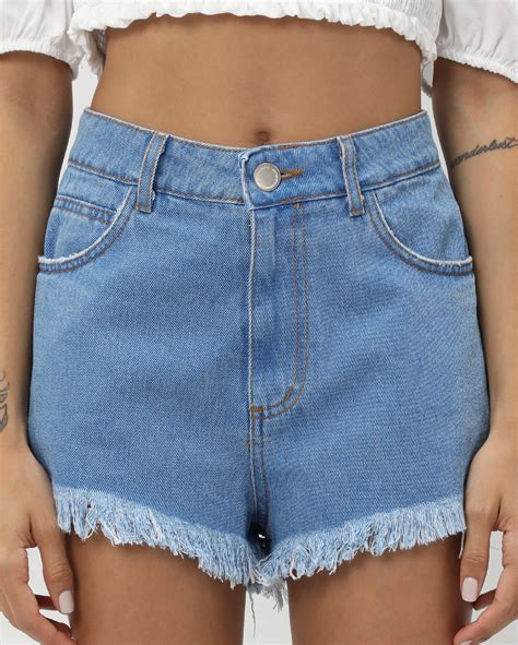 Riachuelo Short Jeans Feminino Barra Desfiada Denim M Dio Pool By