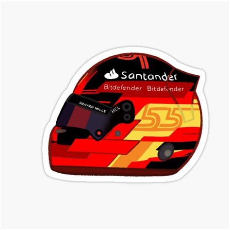 Pegatinas Carlos Sainz In 2024 Helmet Stickers Stickers Racing