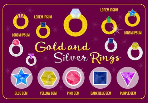 Gold And Silver Rings Vector 110041 Vector Art at Vecteezy