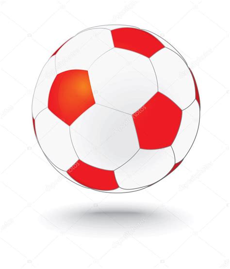 Simply Red And White Soccerball Football — Stock Vector © Lajo2 5291804