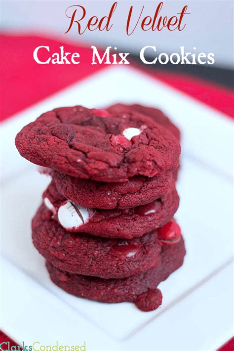 Red Velvet Cake Mix Cookies