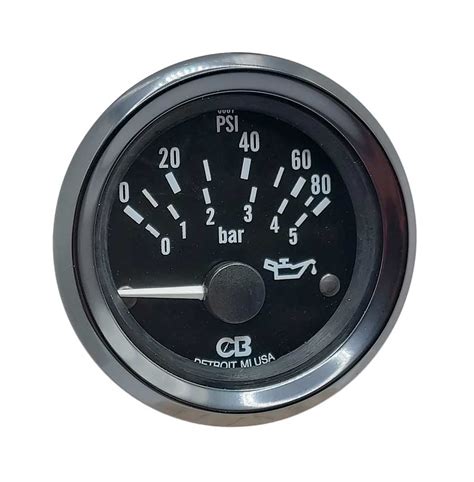 9324400 Clark Brothers Instrument Oil Pressure Gauge 80 PSI 9324400