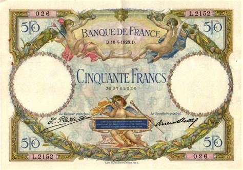 Francs Billet De Collection De La Banque De France