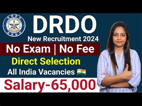 Drdo New Recruitment No Fee Drdo Recruitment Noexam Drdo