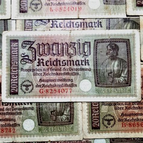 Reichsmark Wwii Era Genuine Third Reich Nazi Germany