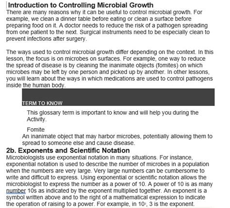 Solution Scie Activity Bacterial Growth Curve Experiment With