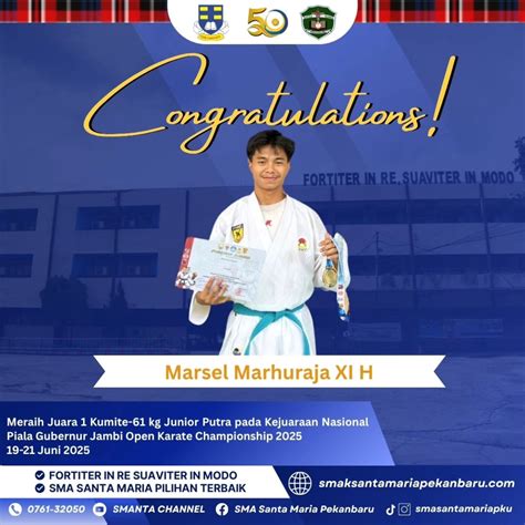 selamat  sukses  marsel marhuraja kelas xi  juara  kumite