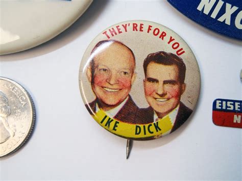 1952 Ike Dick Eisenhower Nixon 1960 Nixon Lodge Presidential Campaign Pins 4690884509