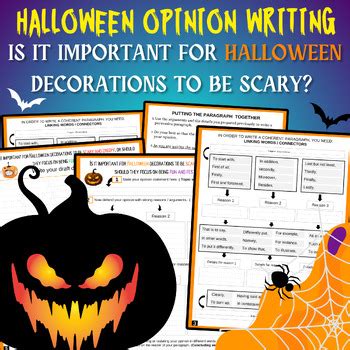 Halloween Opinion Paragraph Writing Prompts Graphic Organizers