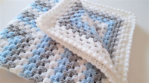 Crochet Baby Blanket Crocheted in a Granny Square Design Handmade ...