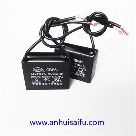 Cbb61 Fan Capacitor 2 5UF 2 5mfd With Pin And Wires Cbb61 Fan