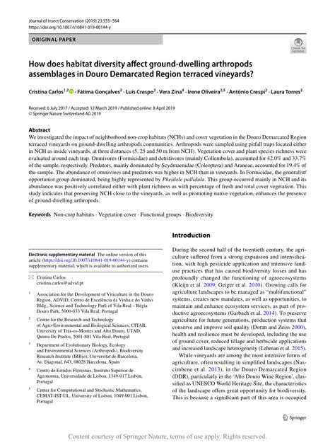 How Does Habitat Diversity Affect Ground Dwelling Arthropods