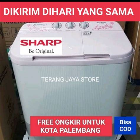 Jual Mesin Cuci 2 Tabung Sharp 8kg Low Watt Est80mw Est 80 Mw Est 80mw