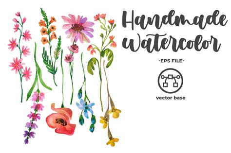 Watercolor Flower Elements Graphic By Ian 2201 · Creative Fabrica