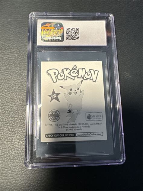 Pikachu S30 CGC 10 PSA 10 1999 TOPPS POKEMON MERLIN STICKERS EBay