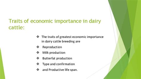 Traits Of Economic Importance In Dairy Cattle V