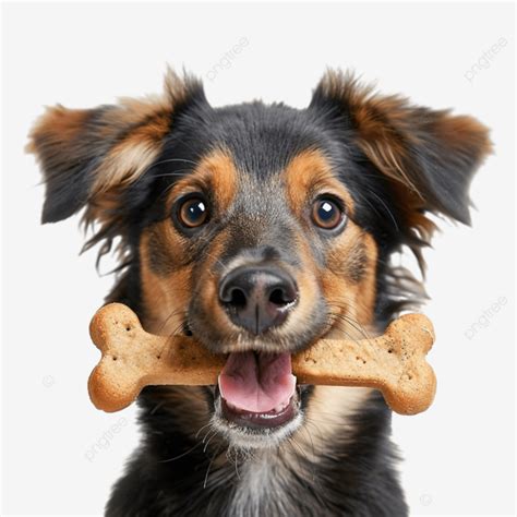 Playful Dog With A Bone In Mouth, Dog, Doggy, Pets PNG Transparent ...