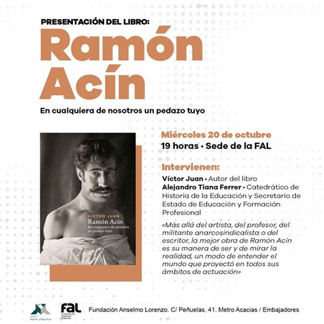 20 de octubre Presentación del libro Ramón Acín En cualquiera de