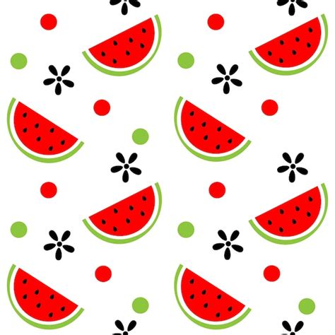 Premium Vector Watermelon Slice Background Vector Pattern