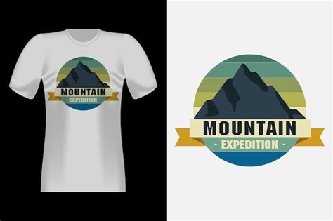 Premium Vector Mountain Expedition Hand Drawn Style Vintage T Shirt