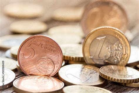 Closeup of a 5 euro cent coin Stock Photo | Adobe Stock