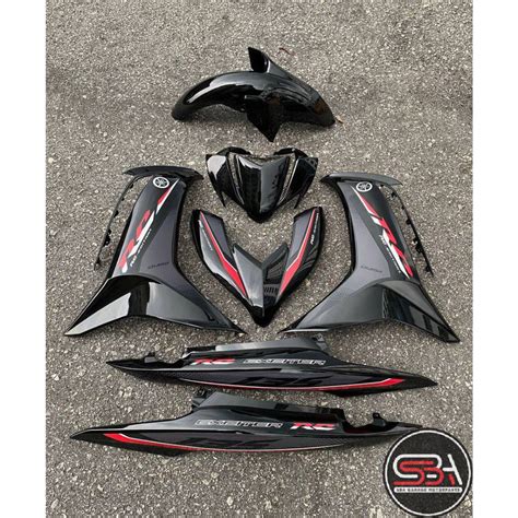 Coverset Bodyset Lc Lc V Rc Hitam Matelic Hitam Black Fuel