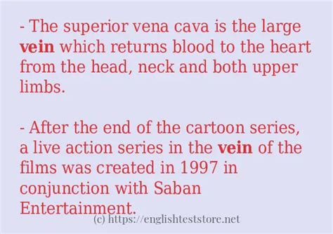 "vein" - some sentence examples - EnglishTestStore Blog