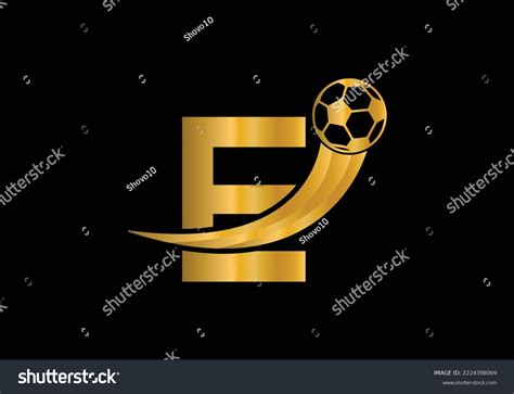 Letter E Football Logo Design Vector Stock Vector (Royalty Free ...