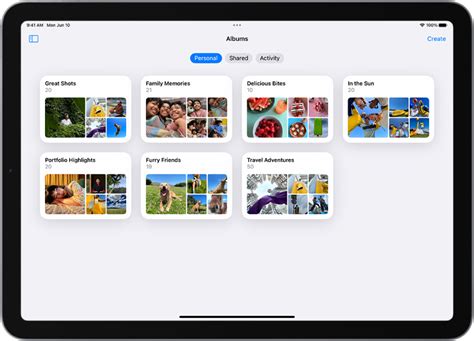 Create photo albums on iPad - Apple Support