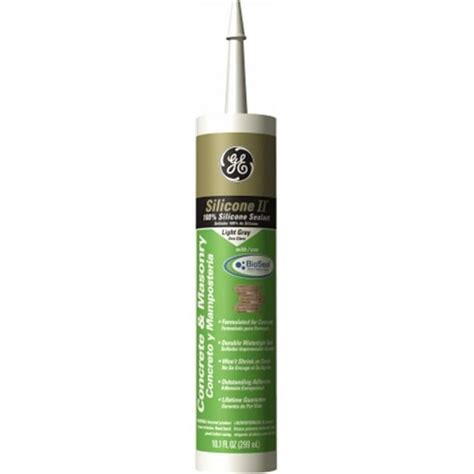 Ge Silicone Concrete Caulk Cartridge Ge5020 Light Gray 101 Oz