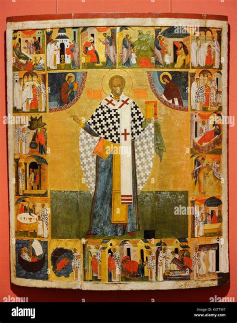 Saint Nicholas of Zaraisk. Russian icon. Novgorod School. First half of ...