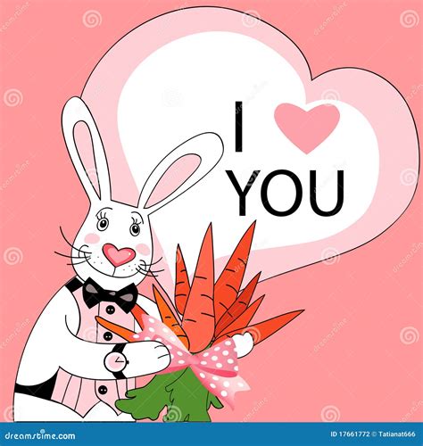 Rabbit Valentine Stock Vector Illustration Of Watches 17661772