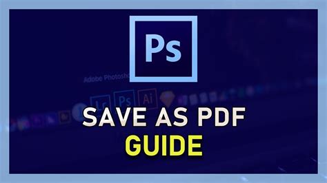 Photoshop Cc How To Save As Pdf Export File As Pdf Tech How