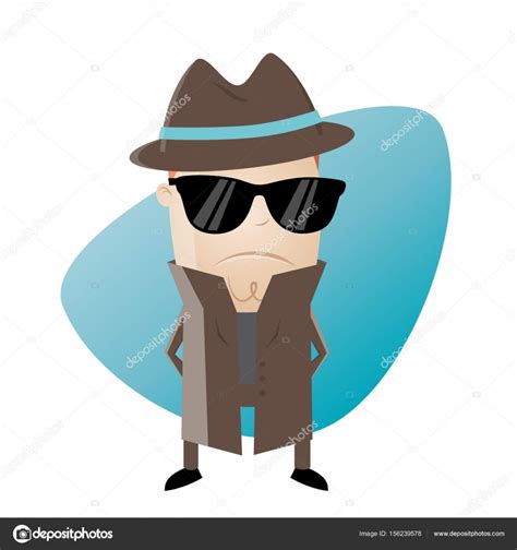 Funny secret agent Stock Illustration by ©shockfactor.de #156239578