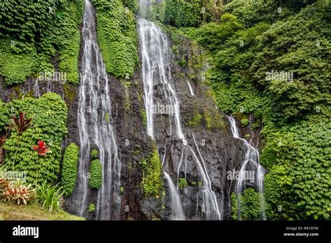 Banyumala Twin Waterfalls. Buleleng, Bali, Indonesia Stock Photo - Alamy