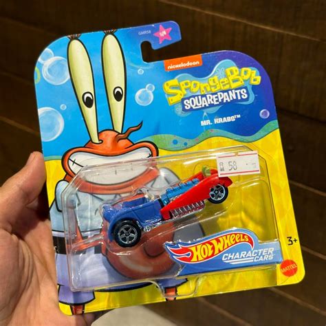 HOT WHEELS Character Spongebob Squarepants Sandy Plankton Patrick Mr Krabs Squidward Mattel