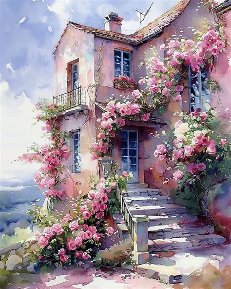 Solve Rose Cottage Resize 12 To 340 Jigsaw Puzzle Online With 80 Pieces