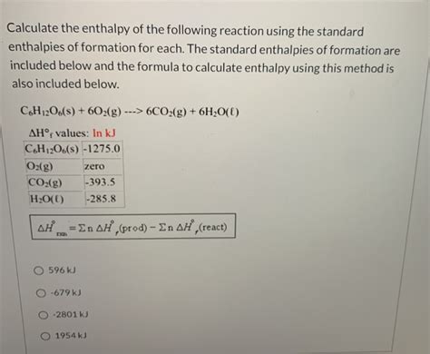 Solved Calculate The Enthalpy Of The Following Reaction Chegg