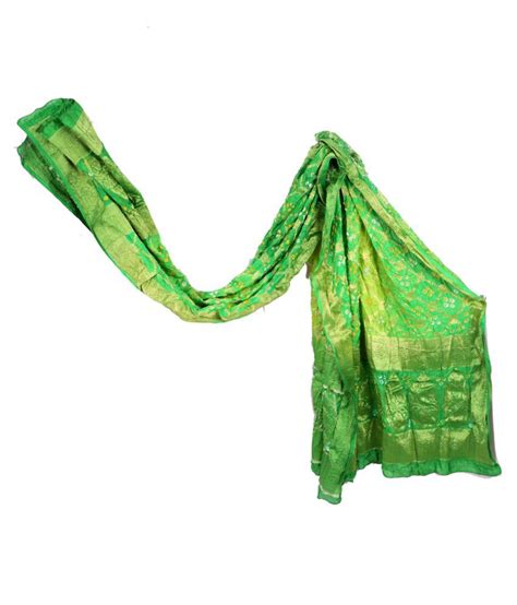 Apratim Green Banarasi Silk Dupatta Price In India Buy Apratim Green