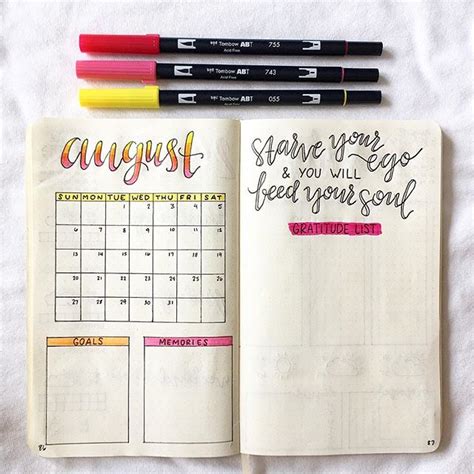 20 Practical Monthly Spreads For Your Bullet Journal Simple Life Of A