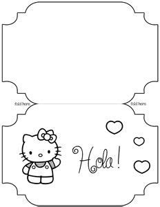 1000+ images about Hello Kitty Templates on Pinterest | Card templates ...