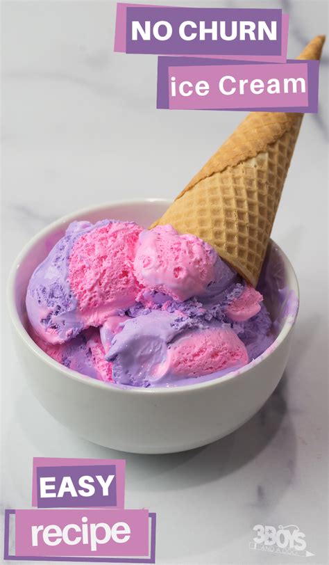 No Churn Purple and Pink Ice Cream Recipe – Vibrant & Delicious